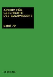 Cover von Archiv für Geschichte des Buchwesens 2024