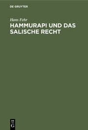 Cover von Hammurapi und das salische Recht