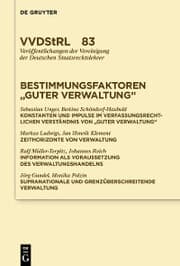 Cover von Bestimmungsfaktoren 'guter Verwaltung'