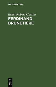 Cover von Ferdinand Brunetière