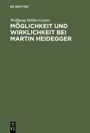 Cover von Möglichkeit und Wirklichkeit bei Martin Heidegger