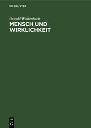 Cover von Mensch und Wirklichkeit