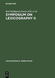 Cover von Symposium on Lexicography II