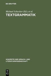 Cover von Textgrammatik