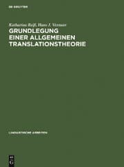 Cover von Grundlegung einer allgemeinen Translationstheorie