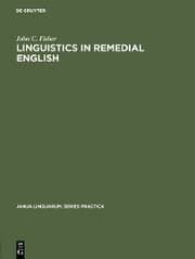 Cover von Linguistics in remedial English