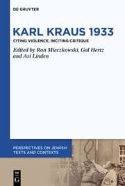 Cover von Karl Kraus 1933