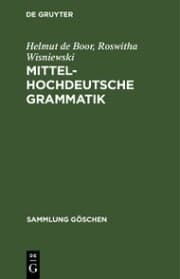 Cover von Mittelhochdeutsche Grammatik