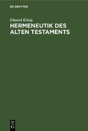 Cover von Hermeneutik des Alten Testaments