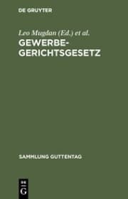 Cover von Gewerbegerichtsgesetz