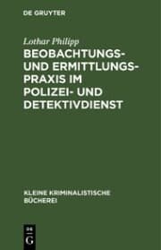 Cover von Beobachtungs- und Ermittlungspraxis im Polizei- und Detektivdienst