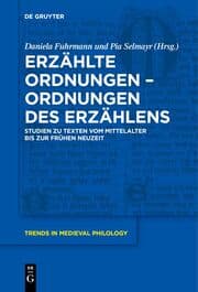 Cover von Erzählte Ordnungen - Ordnungen des Erzählens