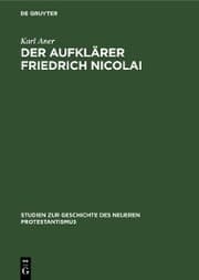 Cover von Der Aufklärer Friedrich Nicolai