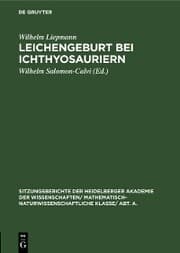 Cover von Leichengeburt bei Ichthyosauriern