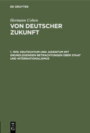 Cover von Deutschtum und Judentum mit grundlegenden Betrachtungen über Staat und Internationalismus