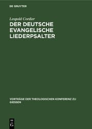 Cover von Der deutsche evangelische Liederpsalter