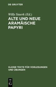 Cover von Alte und neue aramäische Papyri