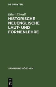 Cover von Historische neuenglische Laut- und Formenlehre