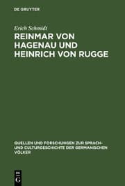 Cover von Reinmar von Hagenau und Heinrich von Rugge
