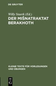 Cover von Der Mi¿natraktat Berakhoth