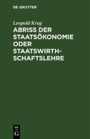 Cover von Abriß der Staatsökonomie oder Staatswirthschaftslehre