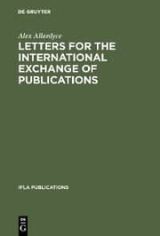 Cover von Letters for the international exchange of publications