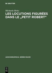 Cover von Les locutions figurées dans le 'Petit Robert'