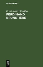 Cover von Ferdinand Brunetière