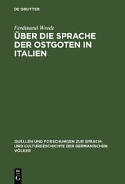Cover von Über die Sprache der Ostgoten in Italien
