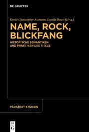 Cover von Name, Rock, Blickfang
