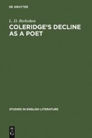 Cover von Coleridge's decline as a poet