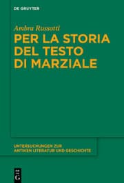 Cover von Per la storia del testo di Marziale