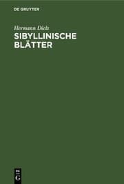 Cover von Sibyllinische Blätter