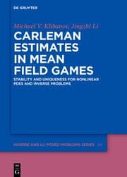 Cover von Carleman Estimates in Mean Field Games