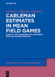 Cover von Carleman Estimates in Mean Field Games