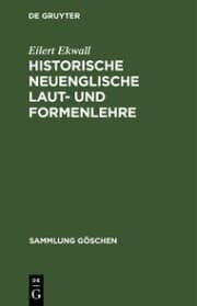 Cover von Historische neuenglische Laut- und Formenlehre