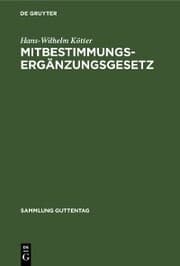Cover von Mitbestimmungs-Ergänzungsgesetz