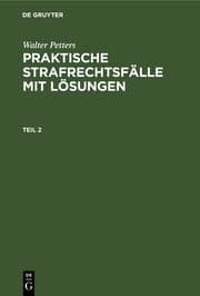Cover von Walter Petters: Praktische Strafrechtsfälle mit Lösungen. Teil 2