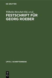 Cover von Festschrift für Georg Roeber