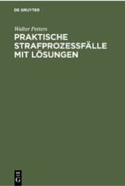 Cover von Praktische Strafprozeßfälle mit Lösungen