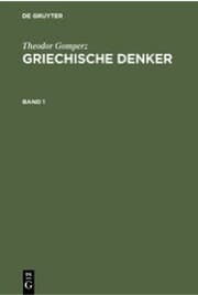 Cover von Theodor Gomperz: Griechische Denker. Band 1