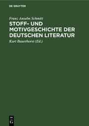 Cover von Stoff- und Motivgeschichte der deutschen Literatur