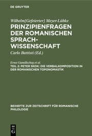 Cover von Peter Skok: Die Verbalkomposition in der romanischen Toponomastik