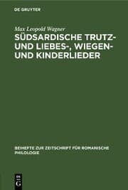 Cover von Südsardische Trutz- und Liebes-, Wiegen- und Kinderlieder