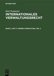 Cover von Innere Verwaltung, Teil 3