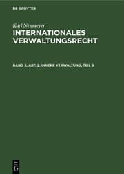 Cover von Innere Verwaltung, Teil 3