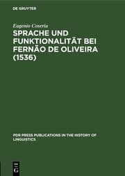 Cover von Sprache und Funktionalität bei Fernão de Oliveira (1536)