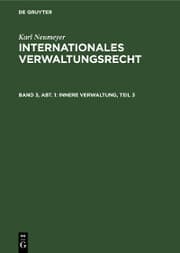 Cover von Innere Verwaltung, Teil 3