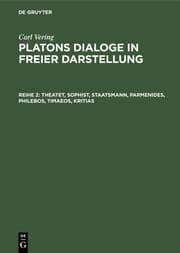 Cover von Theatet, Sophist, Staatsmann, Parmenides, Philebos, Timaeos, Kritias