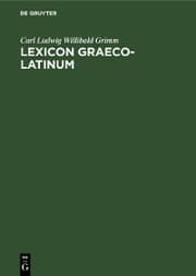 Cover von Lexicon Graeco-Latinum